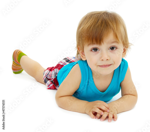 Photo: cute little boy, isolated on white cute little boy, isolated on white