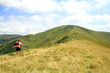 Summer hiking in the mountains.