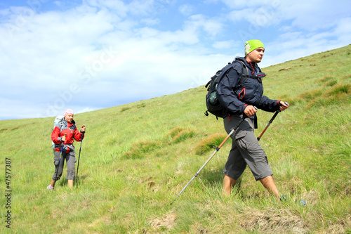 Photo: Summer hiking in the mountains. Summer hiking in the mountains.