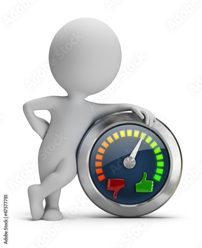 Illustration: 3d small people - mood meter 3d small people - mood meter
