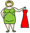 Frau mit Übergewicht