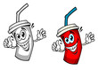 Fresh soda drink with straw