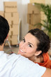 Couple moving