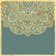 Beautiful Vintage Ornament Template with blue background