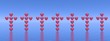 Crosses of love - 3D render