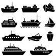 Ship and boat icons