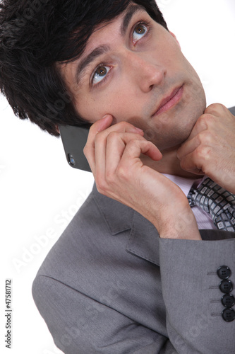 Photo: Young man drifting off into space Young man drifting off into space