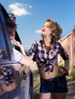 blonde girl hitchhiker