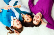 Ecstatic teenagers