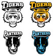 big cat head vector mascot