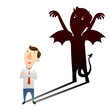 The concept of stealth killer with businessman