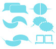 Speech Box Blue Graphic