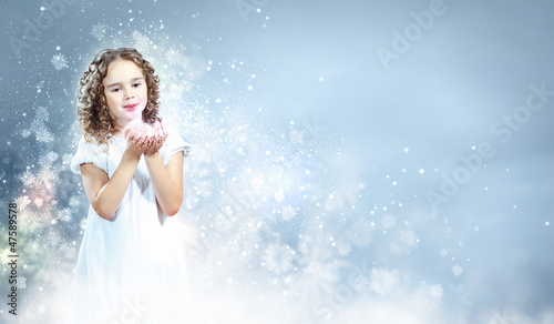 Photo: Child with magic light Child with magic light