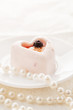Heart-shaped dessert for Valentine's Day