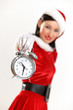 christmas girl in santa hat