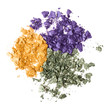 Crushed eyeshadow isolated on white background