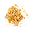 Crushed eyeshadow isolated on white background