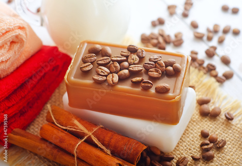 Photo: coffee soap, soap for spa, coffee and milk coffee soap, soap for spa, coffee and milk