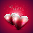 Valentine pink greeting card