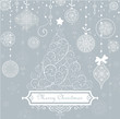 Vintage christmas blue card