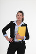 Businesswoman with a folder