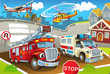 The vehicles in city, urban chaos