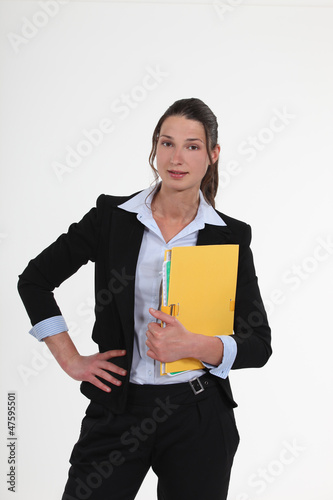 Photo: Businesswoman with a folder Businesswoman with a folder