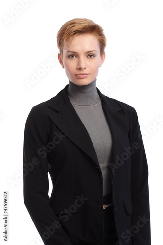 Photo: Portrait of short hair businesswoman Portrait of short hair businesswoman