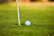 golf ball on lip of cup