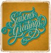 hand-lettered vintage christmas card (vector)