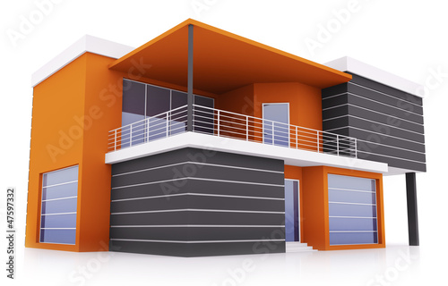 Illustration: Exterior of modern house Exterior of modern house
