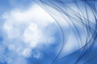 Illustration: Smooth waves from tones of blue on a white background Smooth waves from tones of blue on a white background