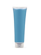 Foto: Blue shampoo bottle on white isolated Blue shampoo bottle on white isolated