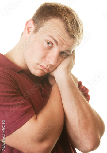 Photo: Sad Man Holding Head Sad Man Holding Head