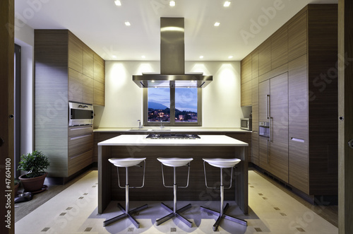 Photo: interior, modern kitchen interior, modern kitchen