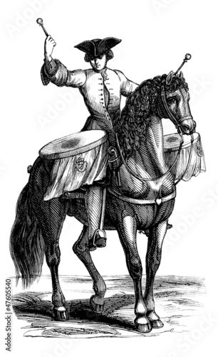 Illustration: Timpanist - Timbalier - 17th-18th century Timpanist - Timbalier - 17th-18th century
