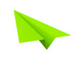 Paper airplane on white background