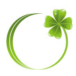 Button with clover leaf icon