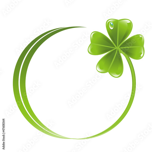 Vector: Button with clover leaf icon Button with clover leaf icon