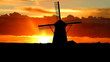 Nederland Kinderdijk windmills sunrise