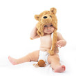 baby in bear cap