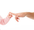 baby and mothers hands