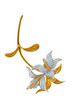 golden brooch with diamonds