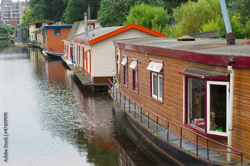 Photo: houseboats in canal houseboats in canal