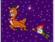 Flying Reindeer & Elf