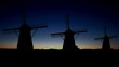 Nederland Kinderdijk windmills sunrise