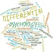 Word cloud for Differential psychology