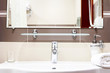 White  sink and towell in SPA salon.
