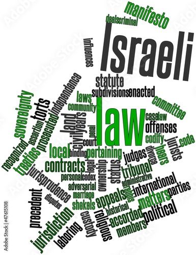 Illustration: Word cloud for Israeli law Word cloud for Israeli law