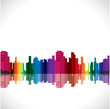Colorful city stock vector